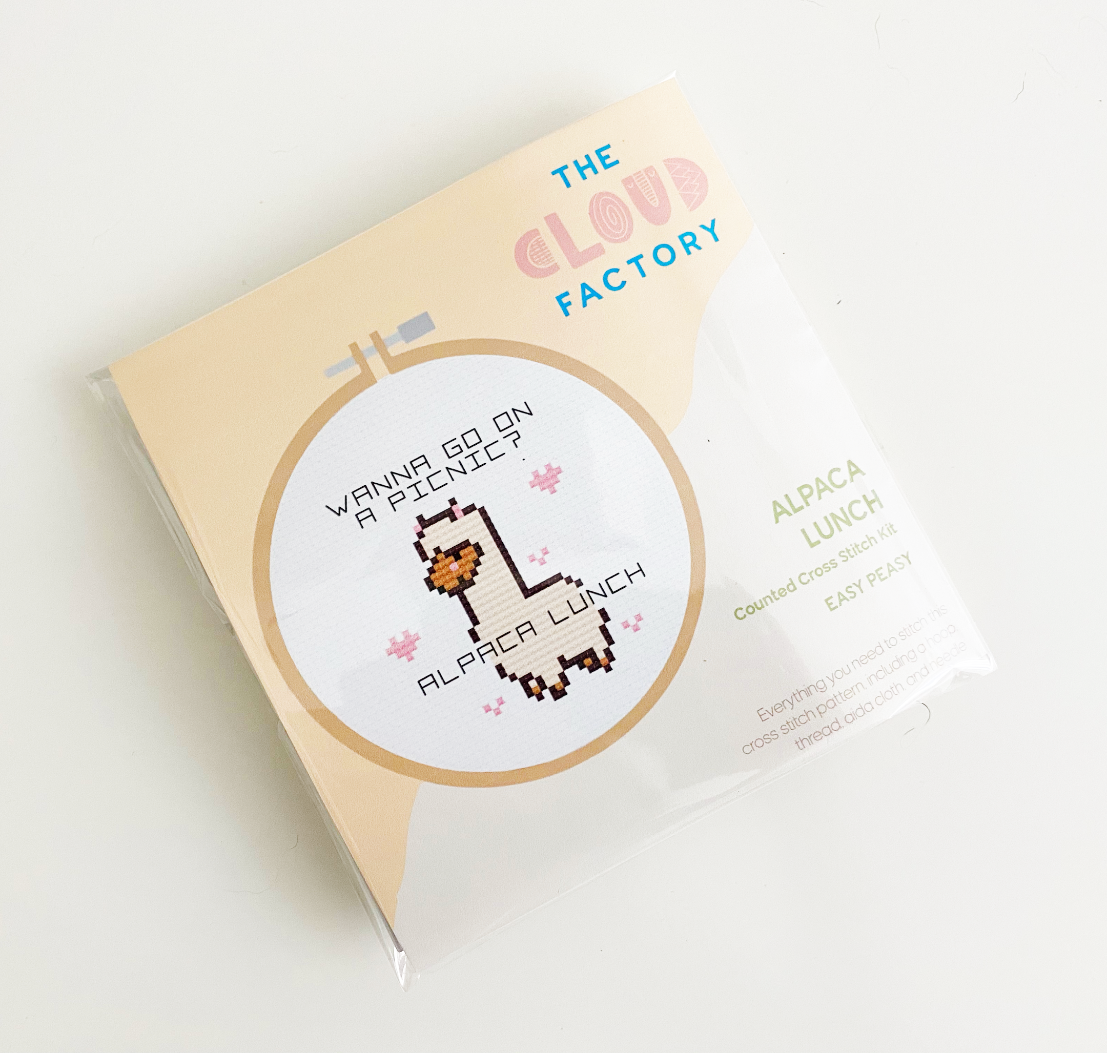 Alpaca Lunch - DIY Cross Stitch Kit