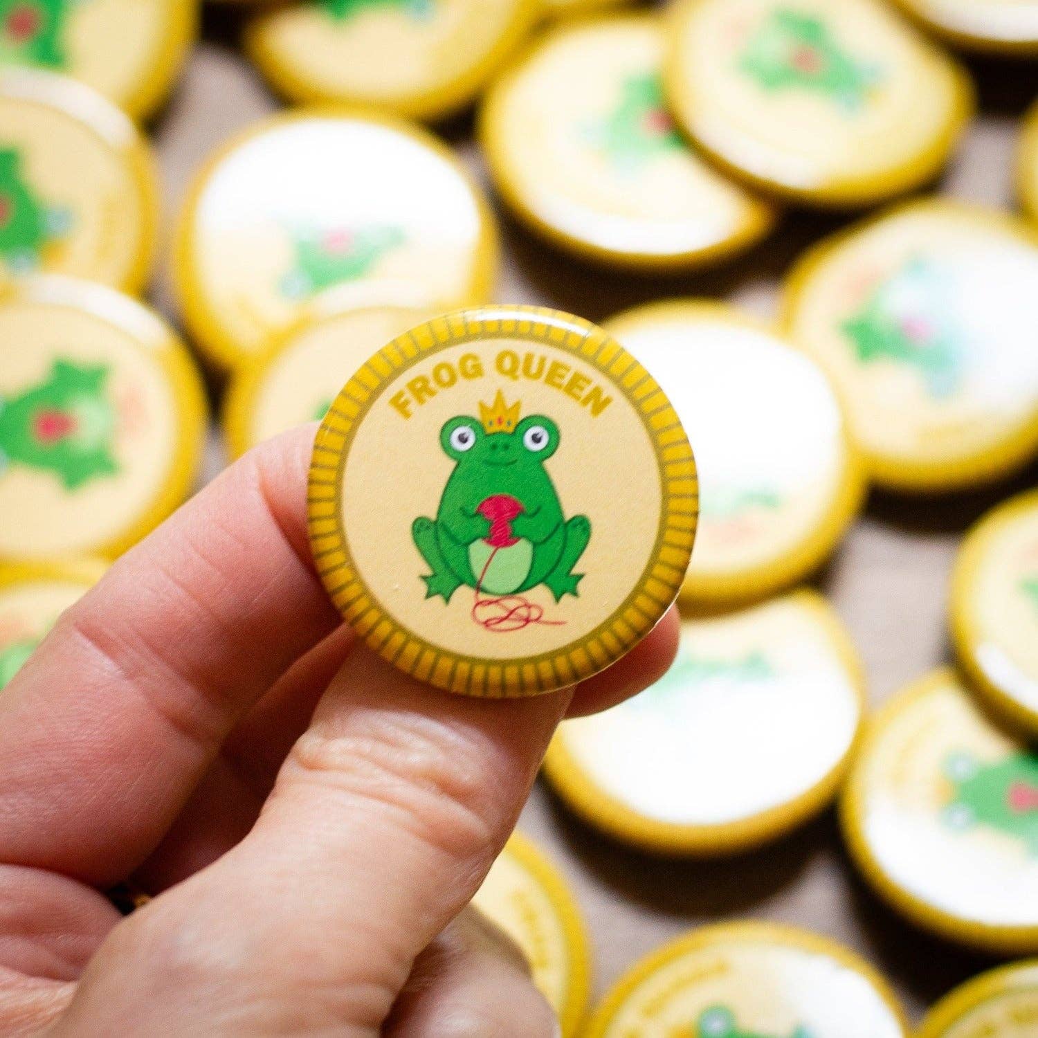 Frog Queen Knitting Merit Badge