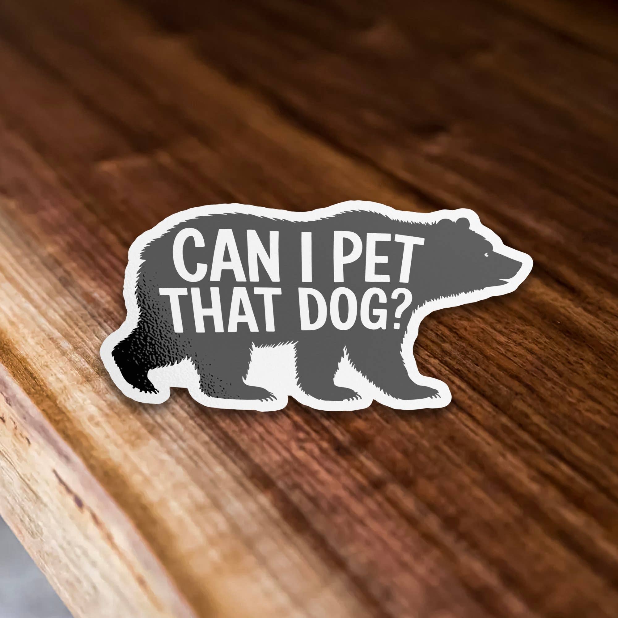 Can I Pet That Dog Meme Waterproof Vinyl Sticker