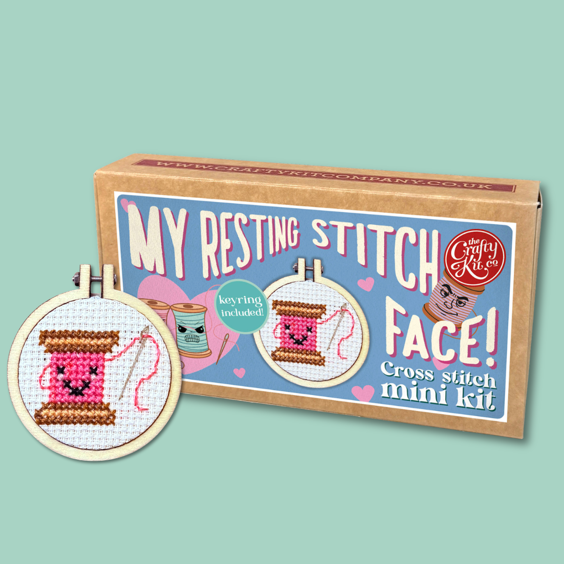 My Resting Stitch Face! Mini Matchbox Cross Stitch Kit – The Square ...