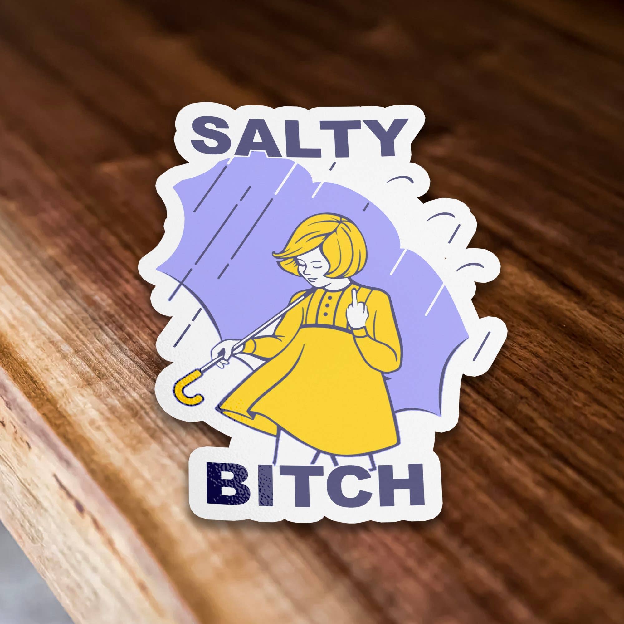 Salty Bitch Funny Morton Parody Waterproof Vinyl Sticker