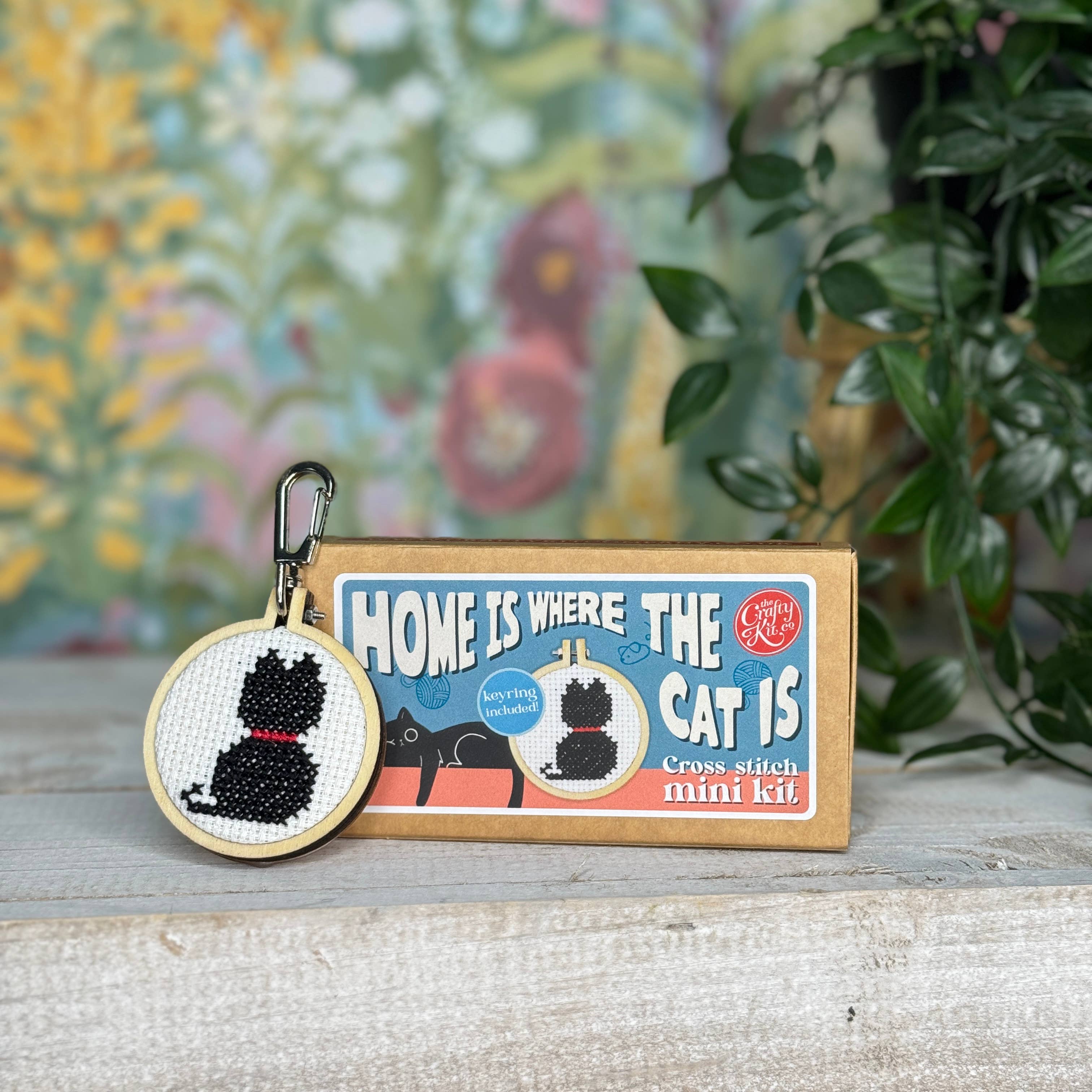 Home is Where the Cat is Mini Matchbox Cross Stitch Kit