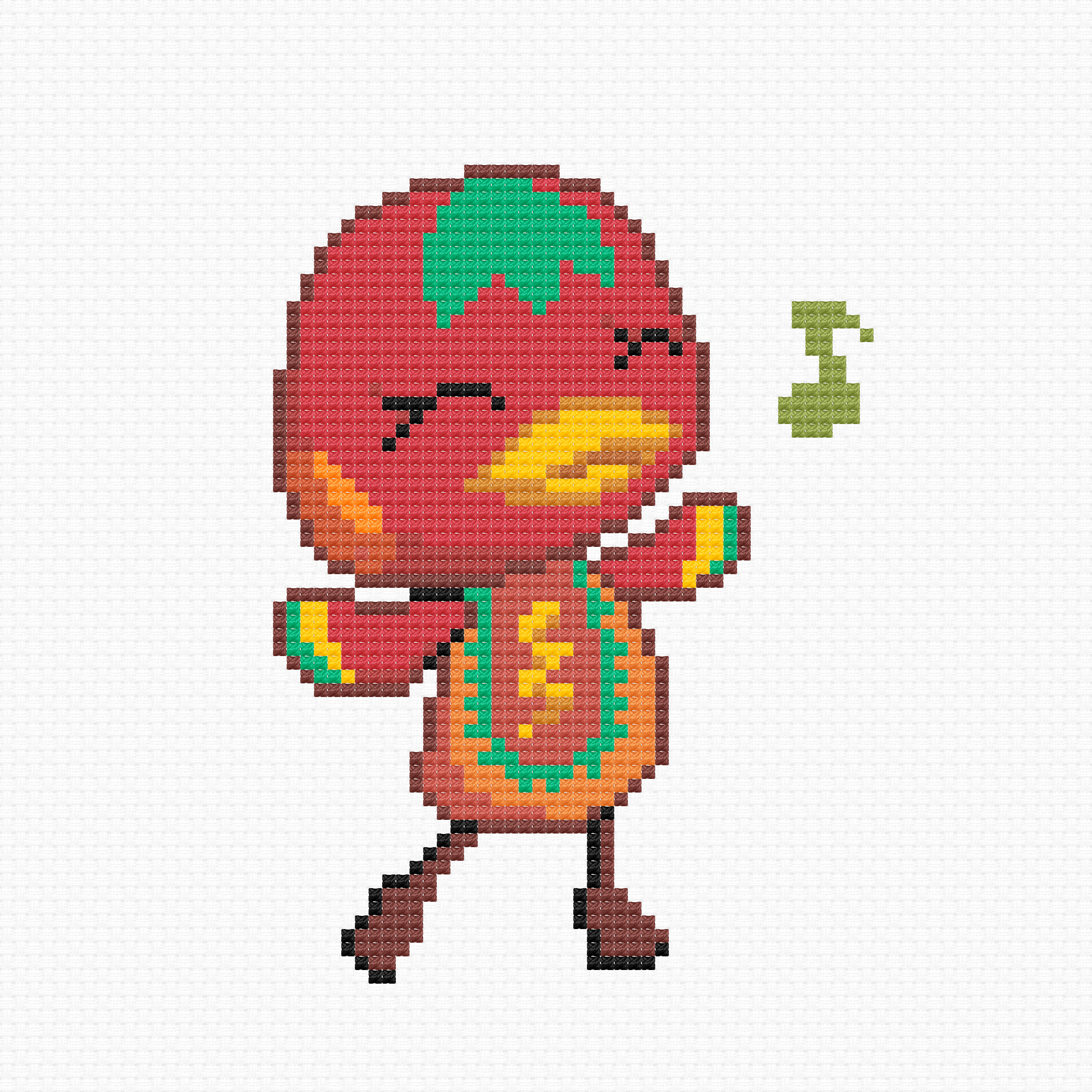Ketchup from Animal Crossing - DIY Cross Stitch Kit