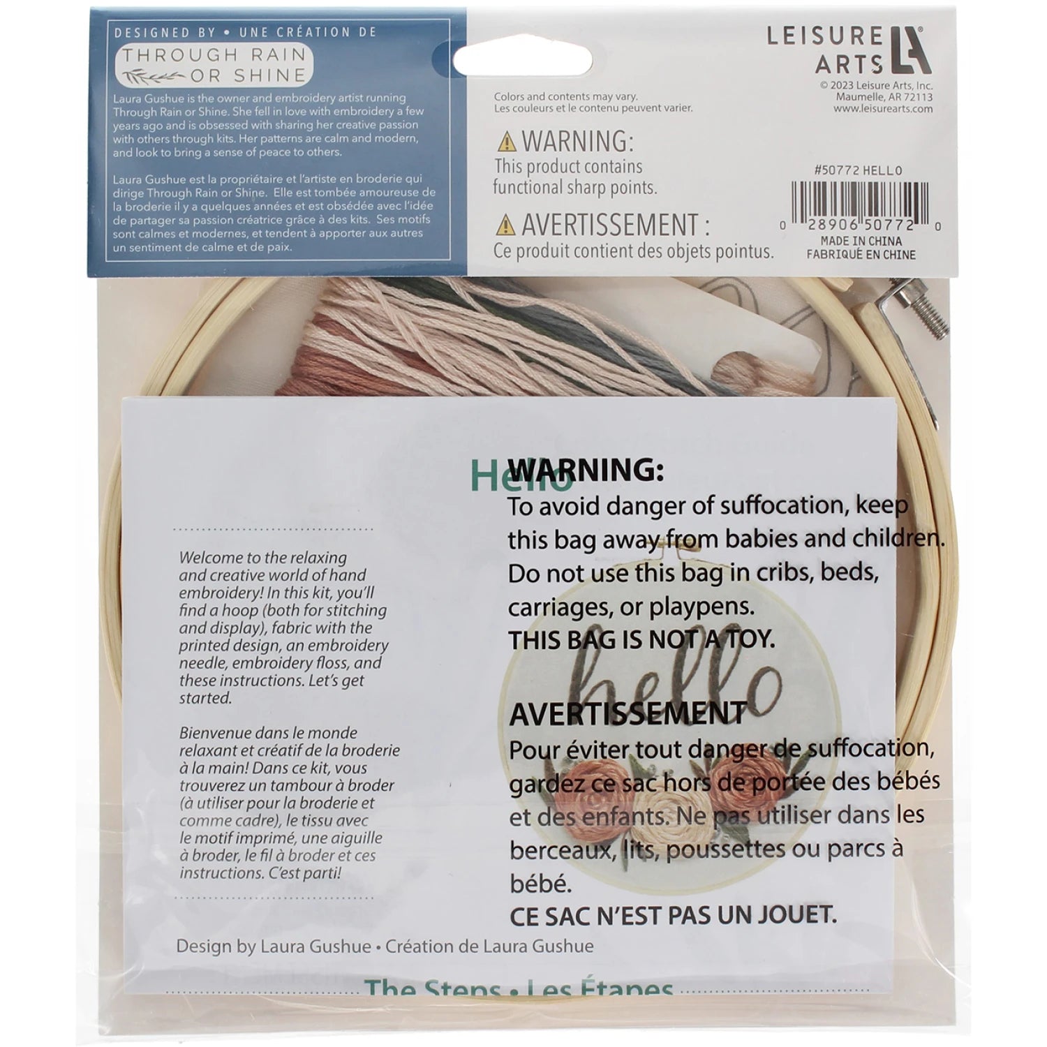 Embroidery Kit 6" Hello