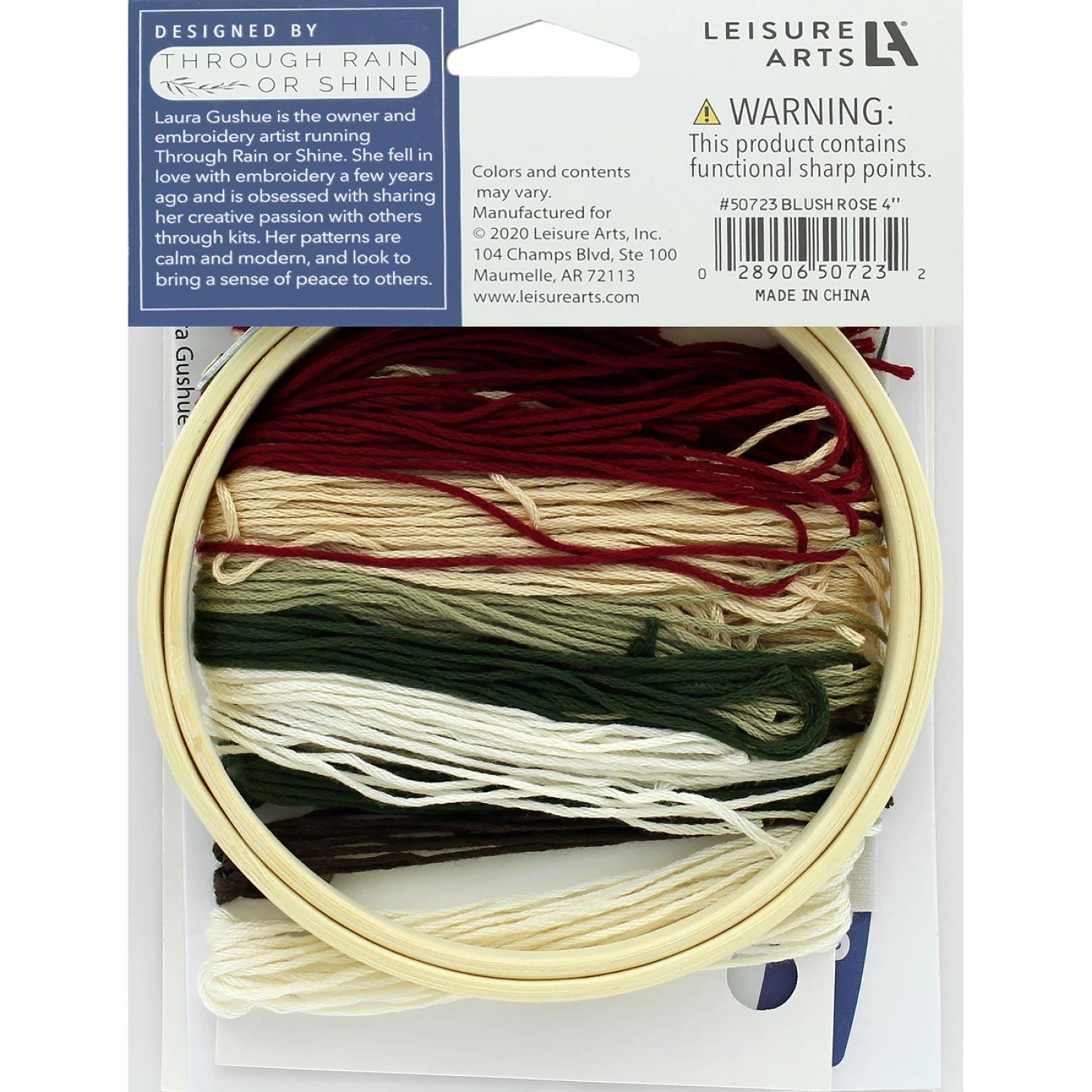 Embroidery Kit 4" Blush Rose